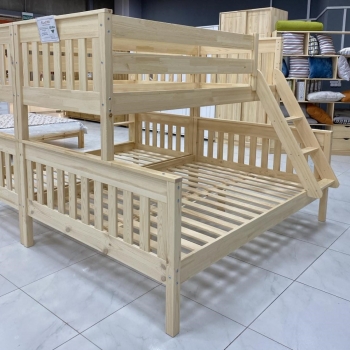 Кровать двухъярусная Вертикаль 200х140/200х90 см. (лак)