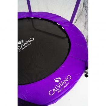 Батут пружинный с защитной сеткой Calviano 140 см - 4,5ft OUTSIDE master purple