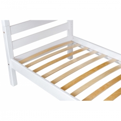 Двухъярусная детская кровать Соня Вариант 9 с прямой лестницей (белая)