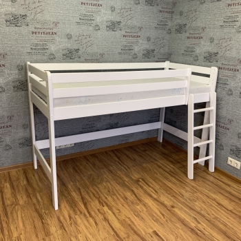 Детская кровать-чердак Ecodrev Классик (белая)