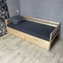 Кровать Ecodrev Классик с ящиками без бортика (лак)