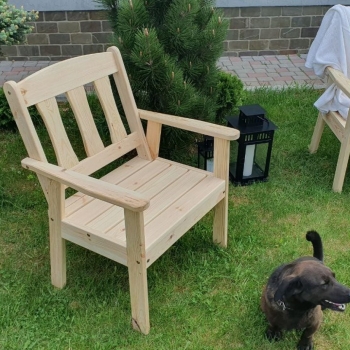 Садовое кресло (без покрытия, шлифованное)