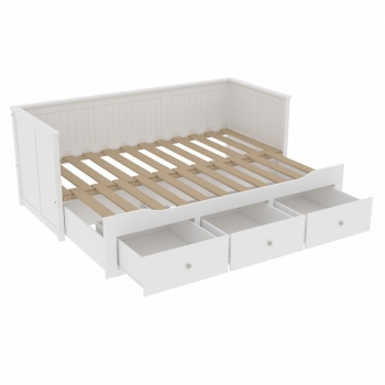 Кровать Кантри Hemnes 80 с ящиками (белая)