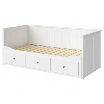 Кровать Кантри Hemnes 80 с ящиками (белая)