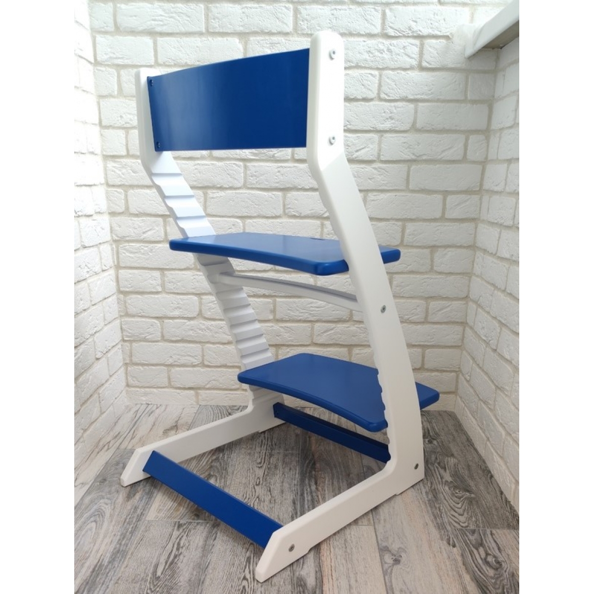 Детский регулируемый стул ВАСИЛЁК slim ВН-21Д (бело-синий)
